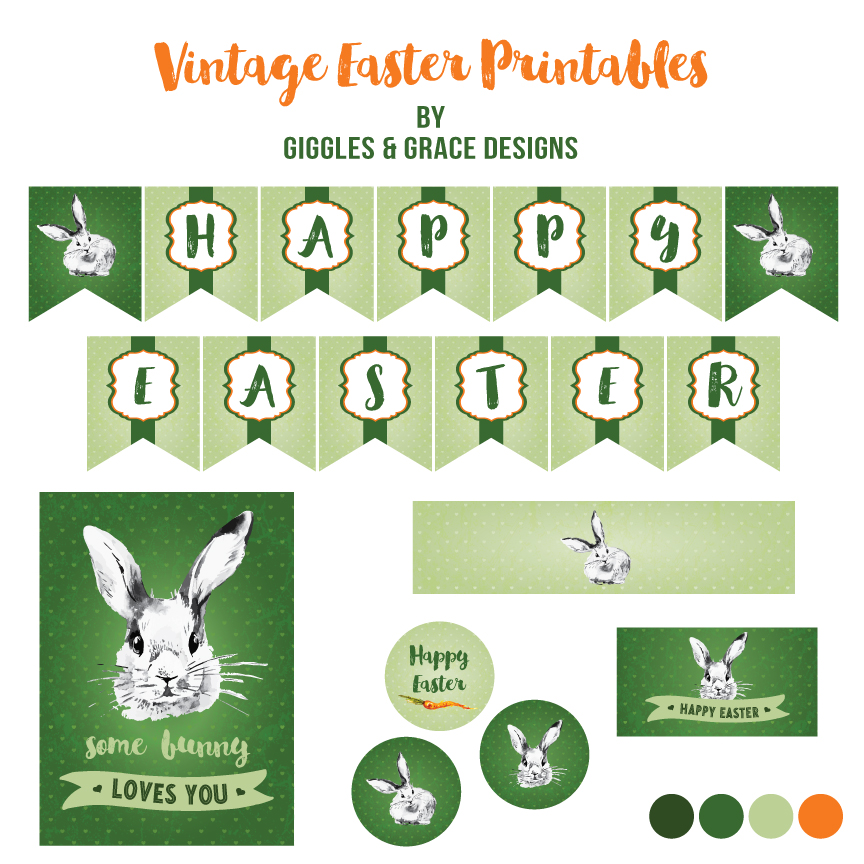 Easter printables - Giggles and Grace designs