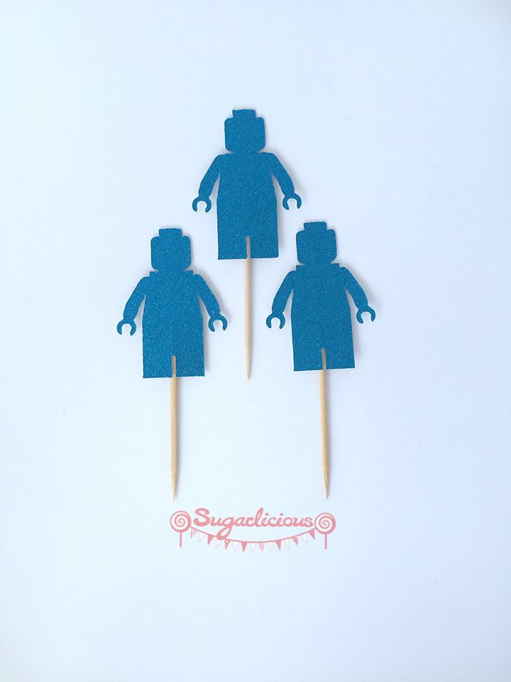 Lego party cupcake toppers - Sugarlicious Parties