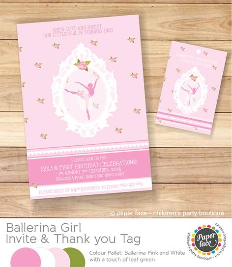 Ballerina invitation - Paper Face