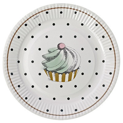 Cake and dots plate - Ruby Rabbit Partyware