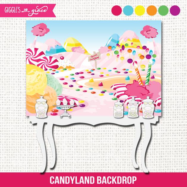 Candyland party backdrop - Giggles and Grace Designs