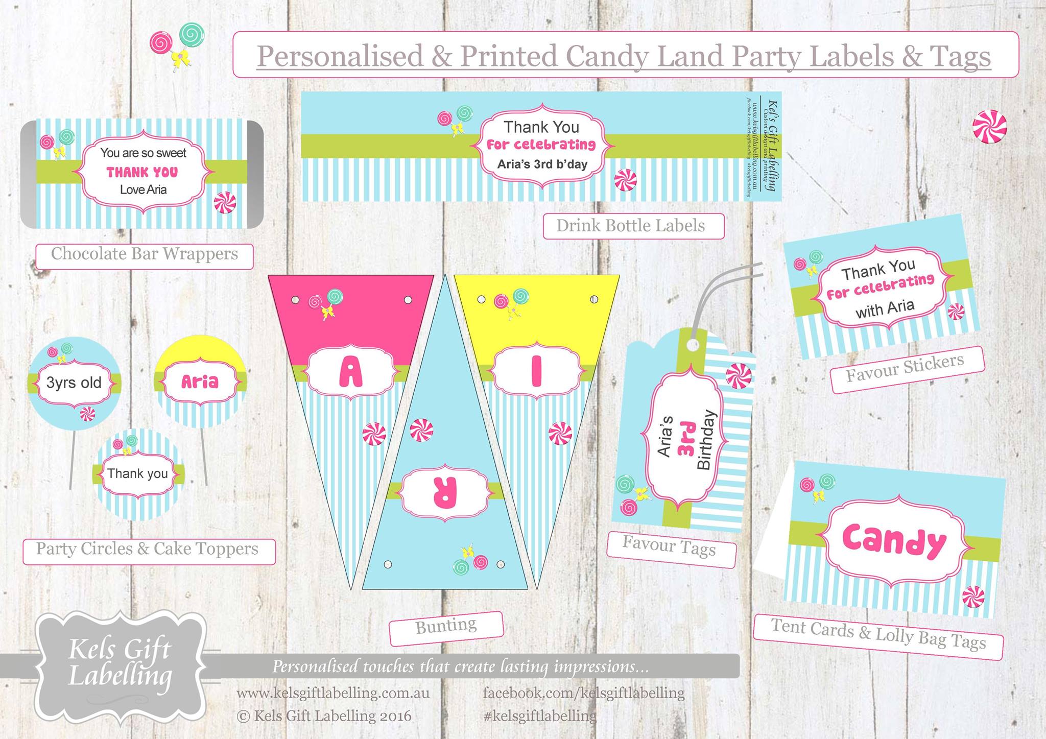 Candyland party printables - Kel's Gift Labelling