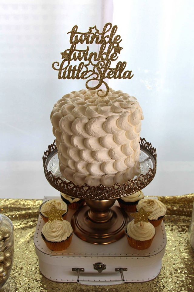 Cake topper by Glistening Occasions (Cake by Sugar Spice Love. Styling by Parties and Prints)
