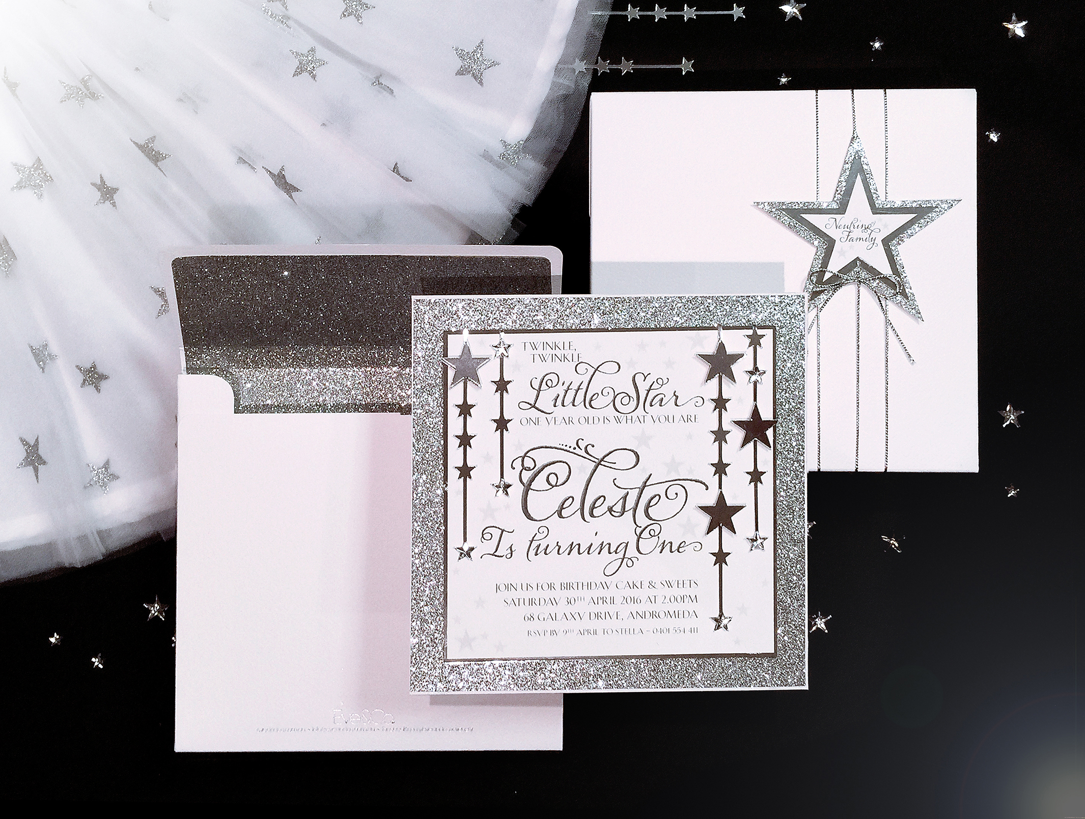 Twinkle Twinkle little star invitation - Eve and Co