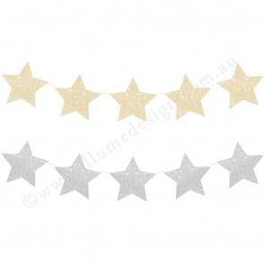 Gold and silver star garland - Love The Occasion
