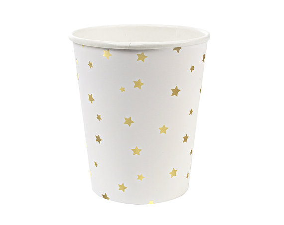 Metallic gold star cups - Love The Occasion