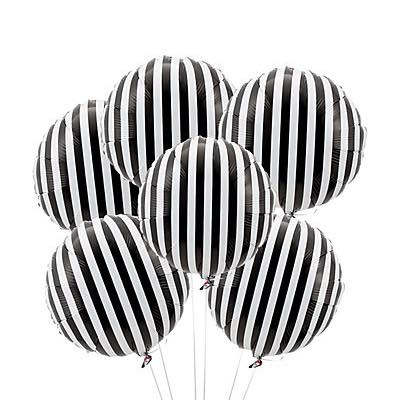 Black and white stripe balloon - Ruby Rabbit Partyware