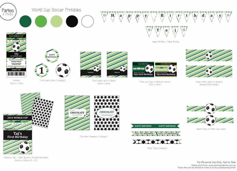 Soccer party printables - Parties and Print