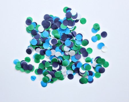 Blue and green modern confetti - Love The Occasion