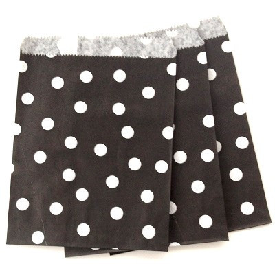 Black spot party bags - Ruby Rabbit Partyware