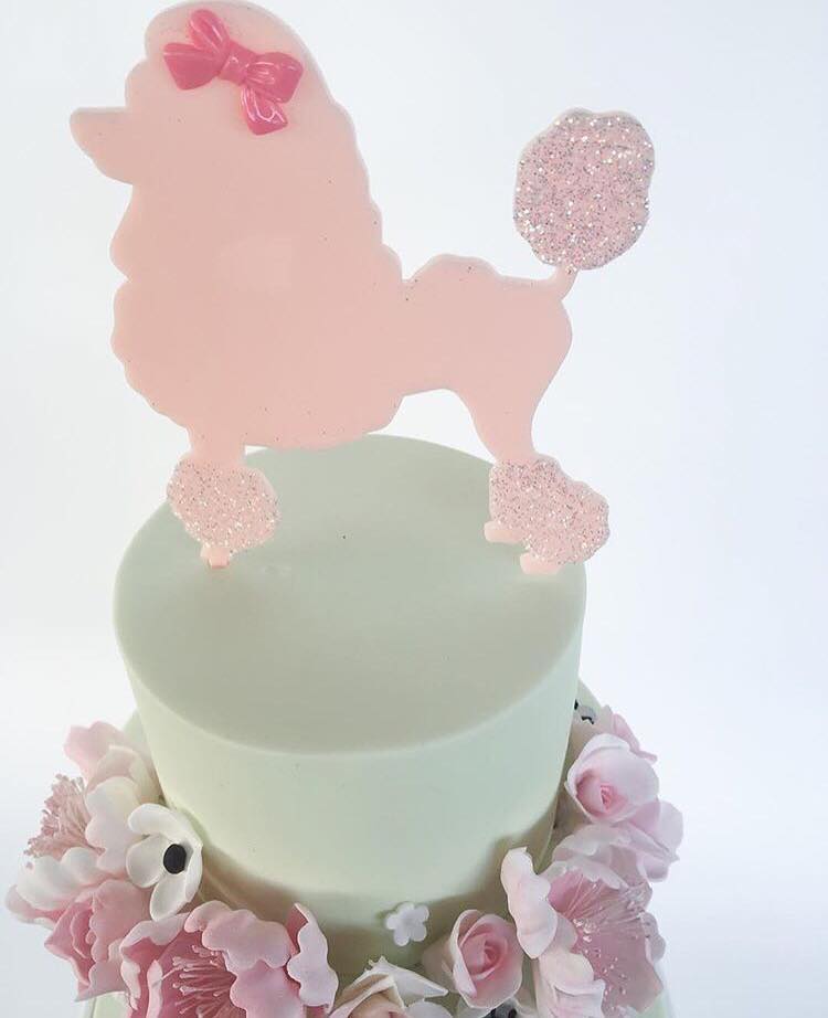 Poodle cake topper - Glistening Occasions (Cake by Studio Cake)