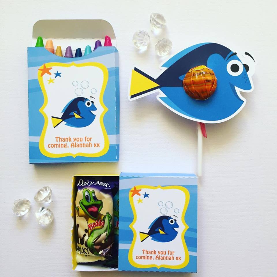 Finding Dory party favours - Glitter and Glue Designs