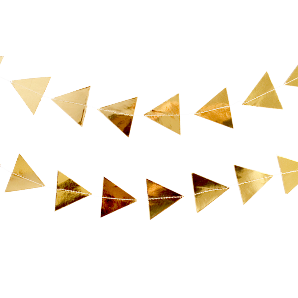 Gold triangle garland - The Little Event Company