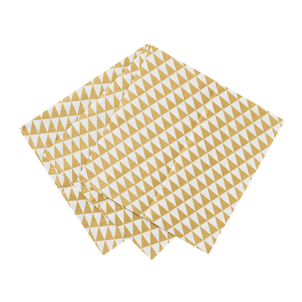 Gold geometric napkins - My Party boutique