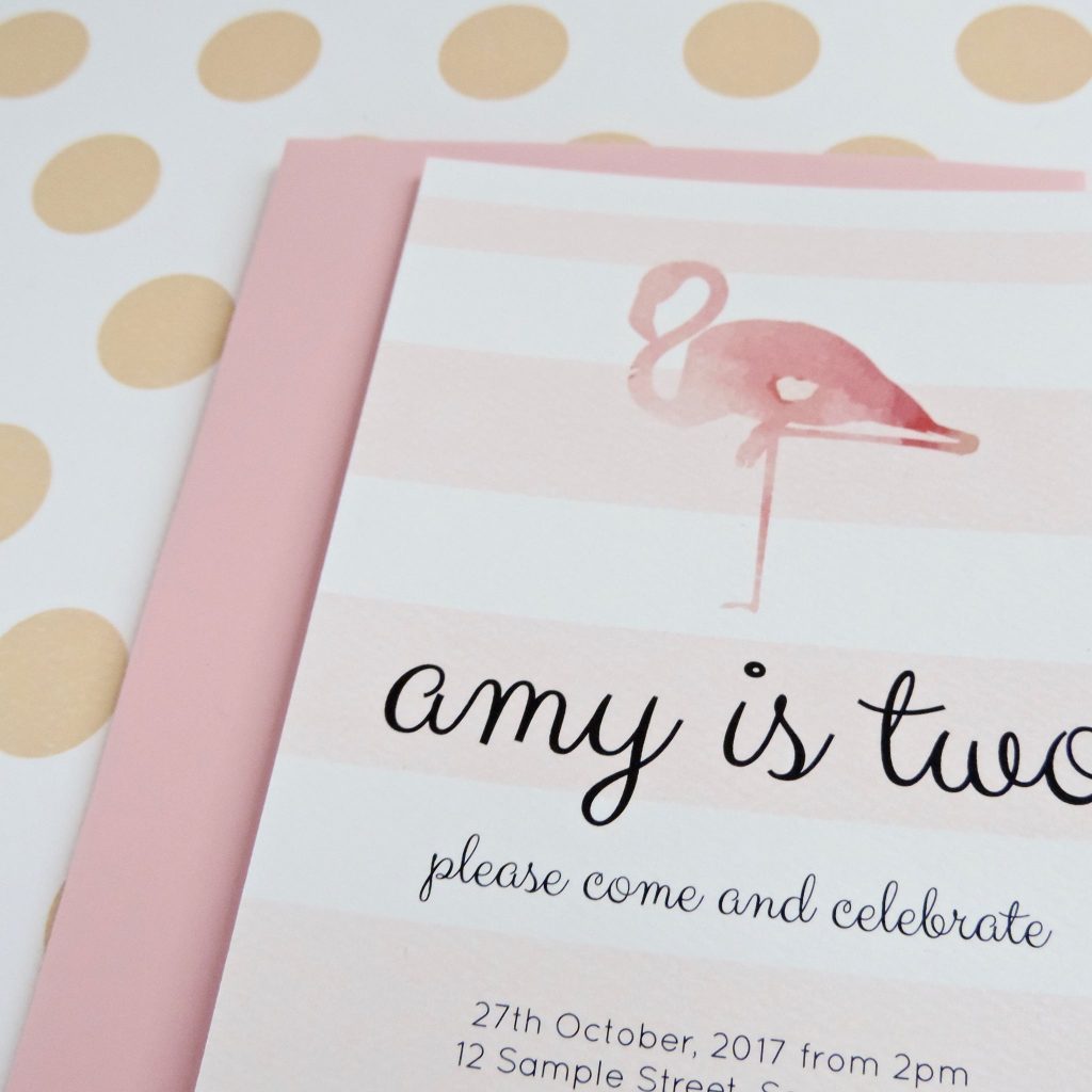 flamingo party invitation - emma smith stationery