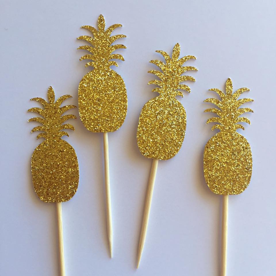 pineapple cake toppers - diy parties