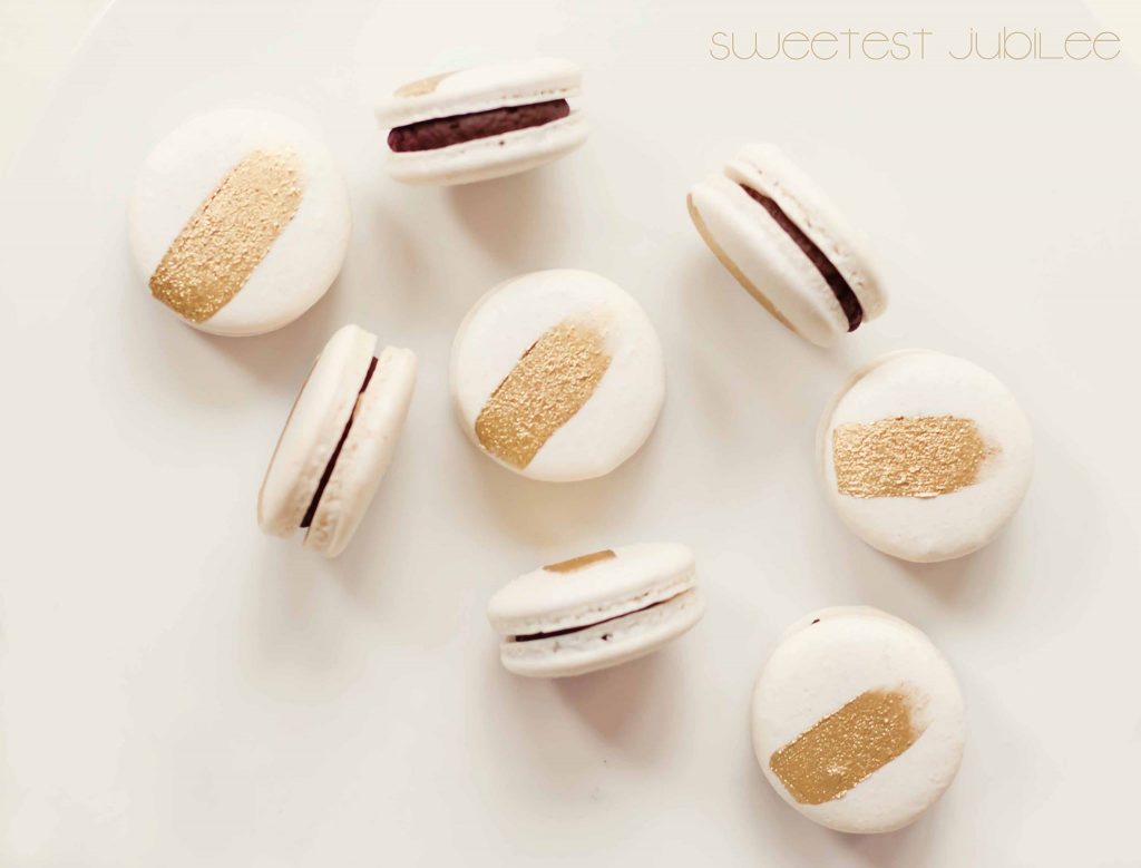 gold macarons - sweetest jubilee