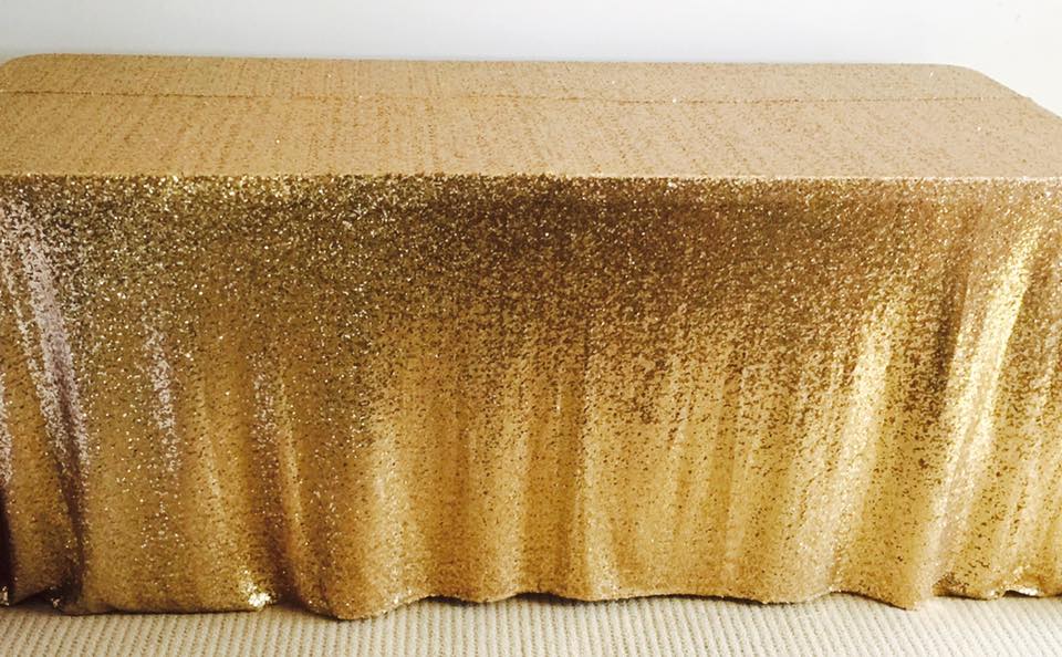 gold sequin tablecloth - saffy & may