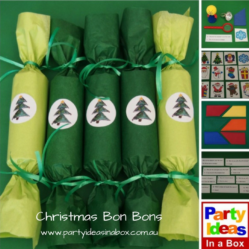 Kids Christmas bon bons - Party Ideas in a box