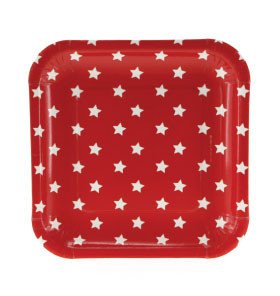 Red with white stars plate - One Magic Day