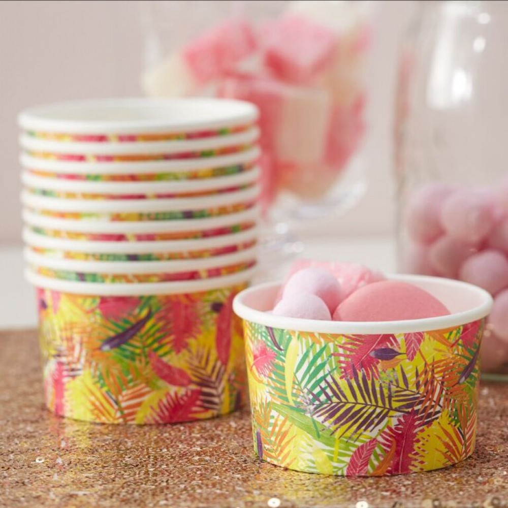 flamingo ice cream cups - confectionately yours