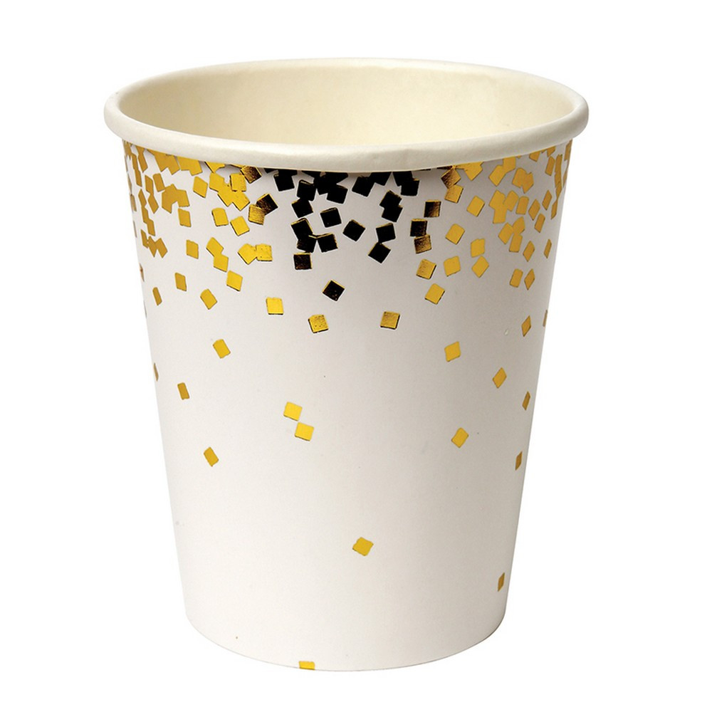 gold confetti cups - the little event company