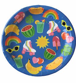 summer party plates - ruby rabbit partyware