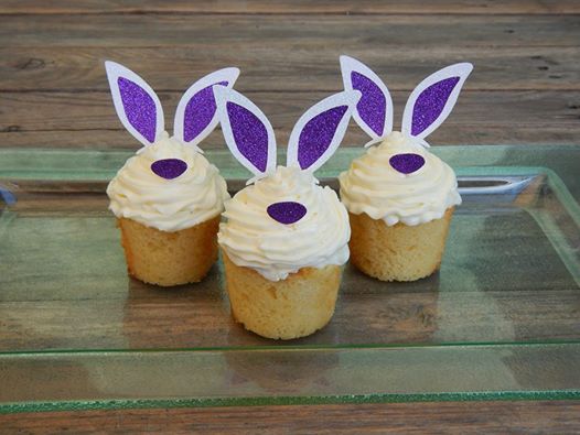 bunny themed cupcake toppers