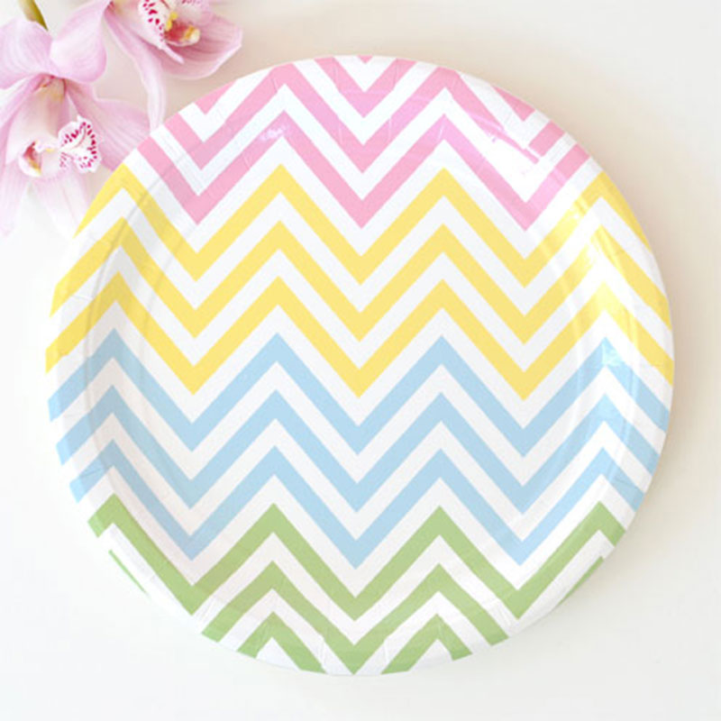 pastel paper plates
