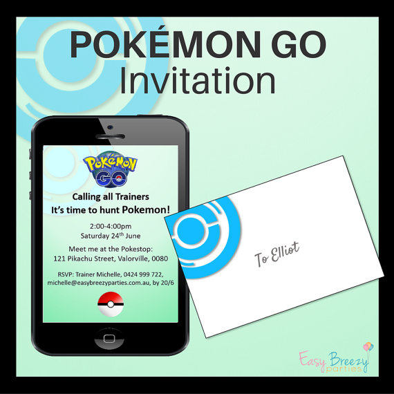 pokemon invitation