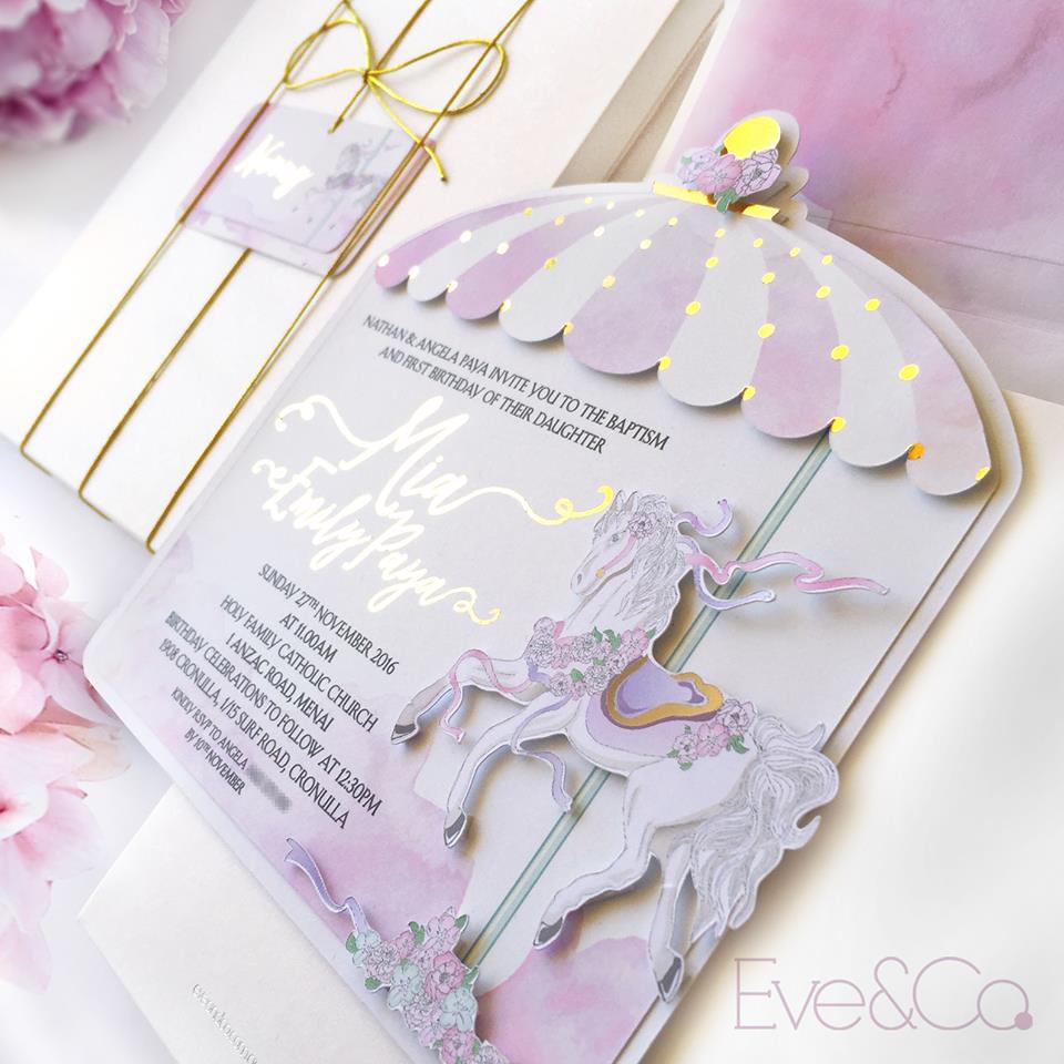 carousel party invitations