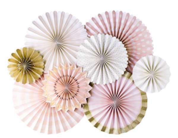 pink paper fan decorations
