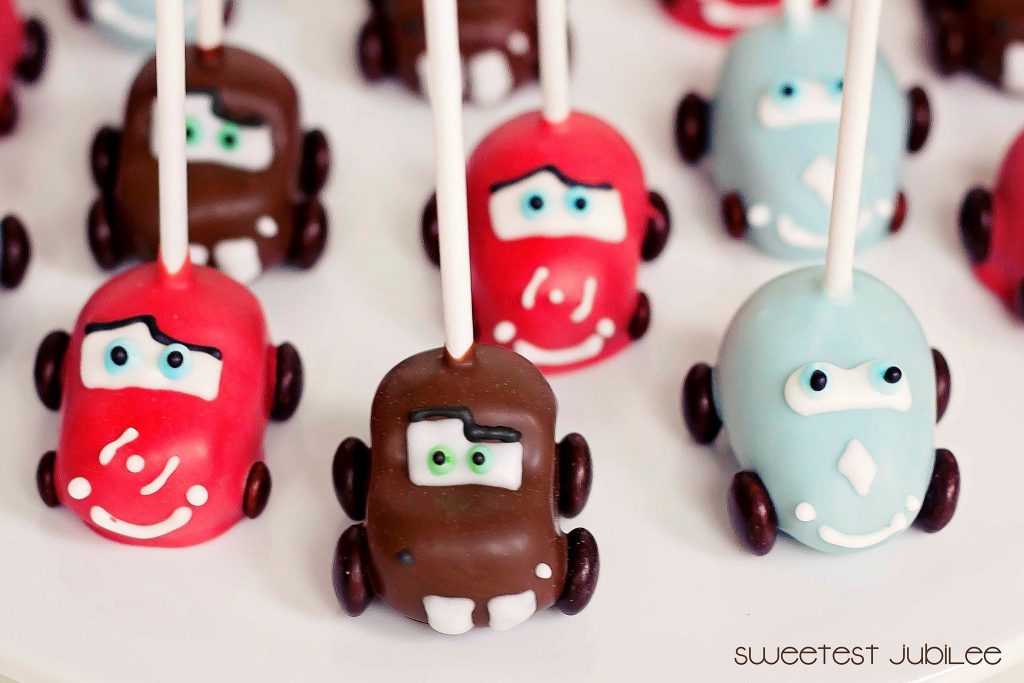 cars party cake pops