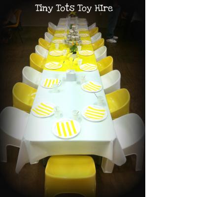 yellow kids chairs for hire