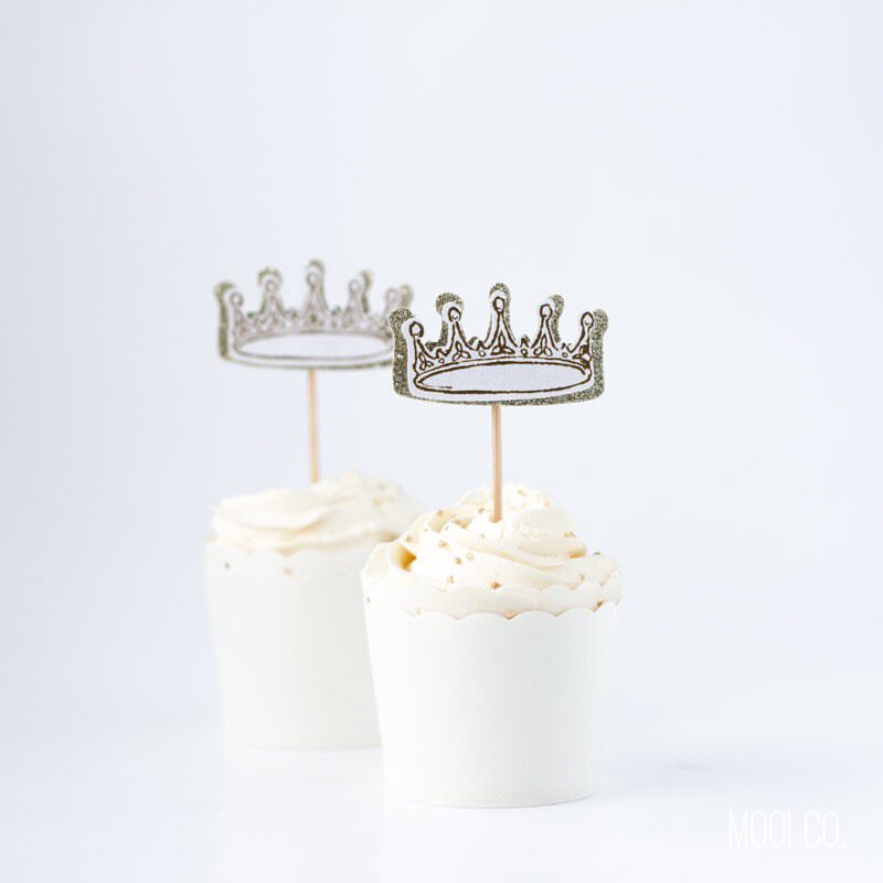crown cupcake toppers