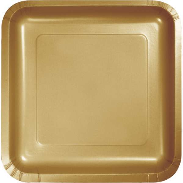 gold party tableware
