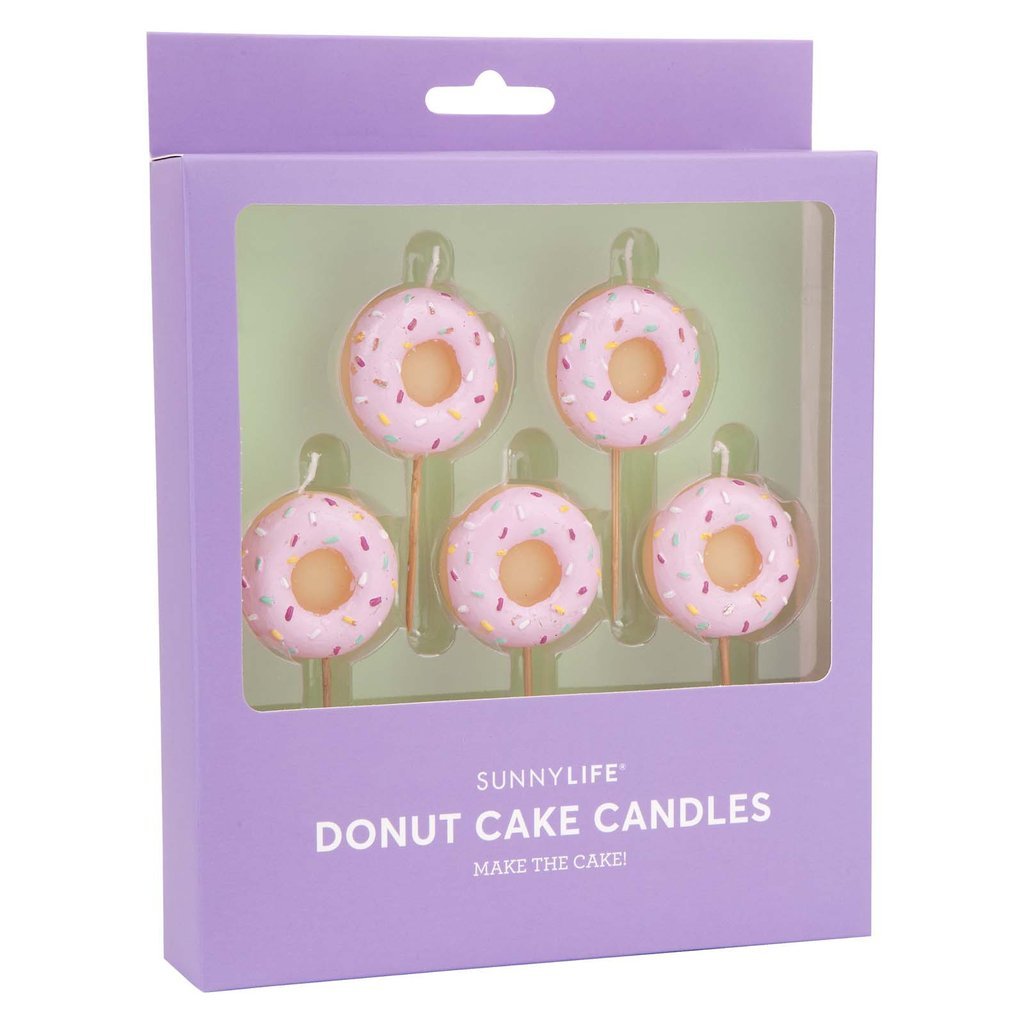 donut cake candles