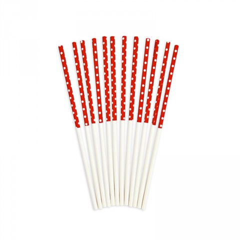 red and white partyware