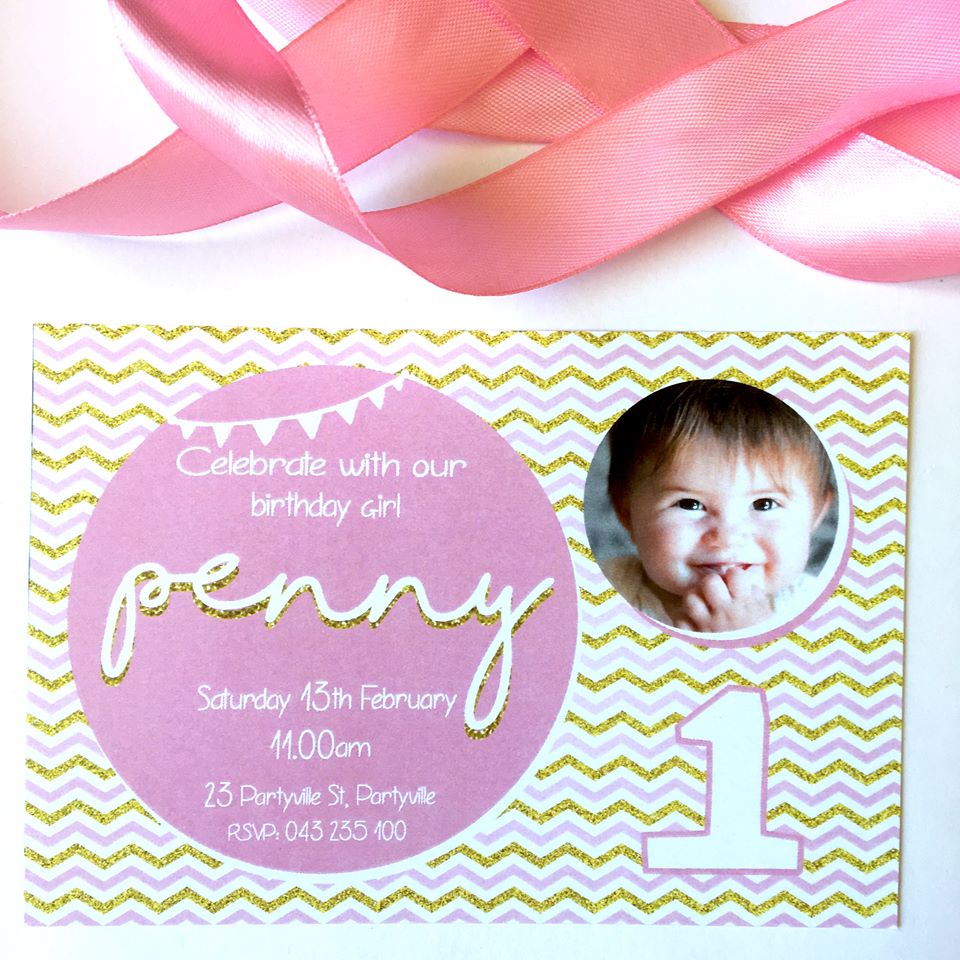 pink and gold first birthday
