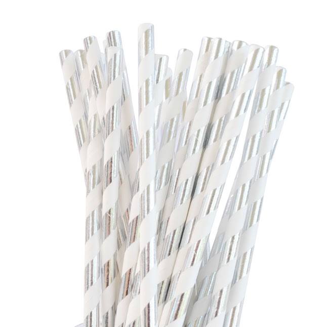 silver paper straws