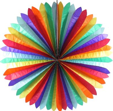 rainbow fan decorations