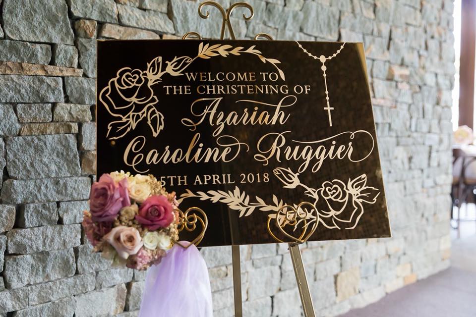 christening welcome sign
