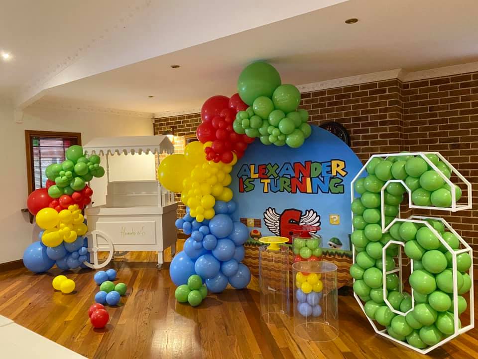 Super Mario Themed Square Balloon Kids Birthday Party Celebration Decoration  New